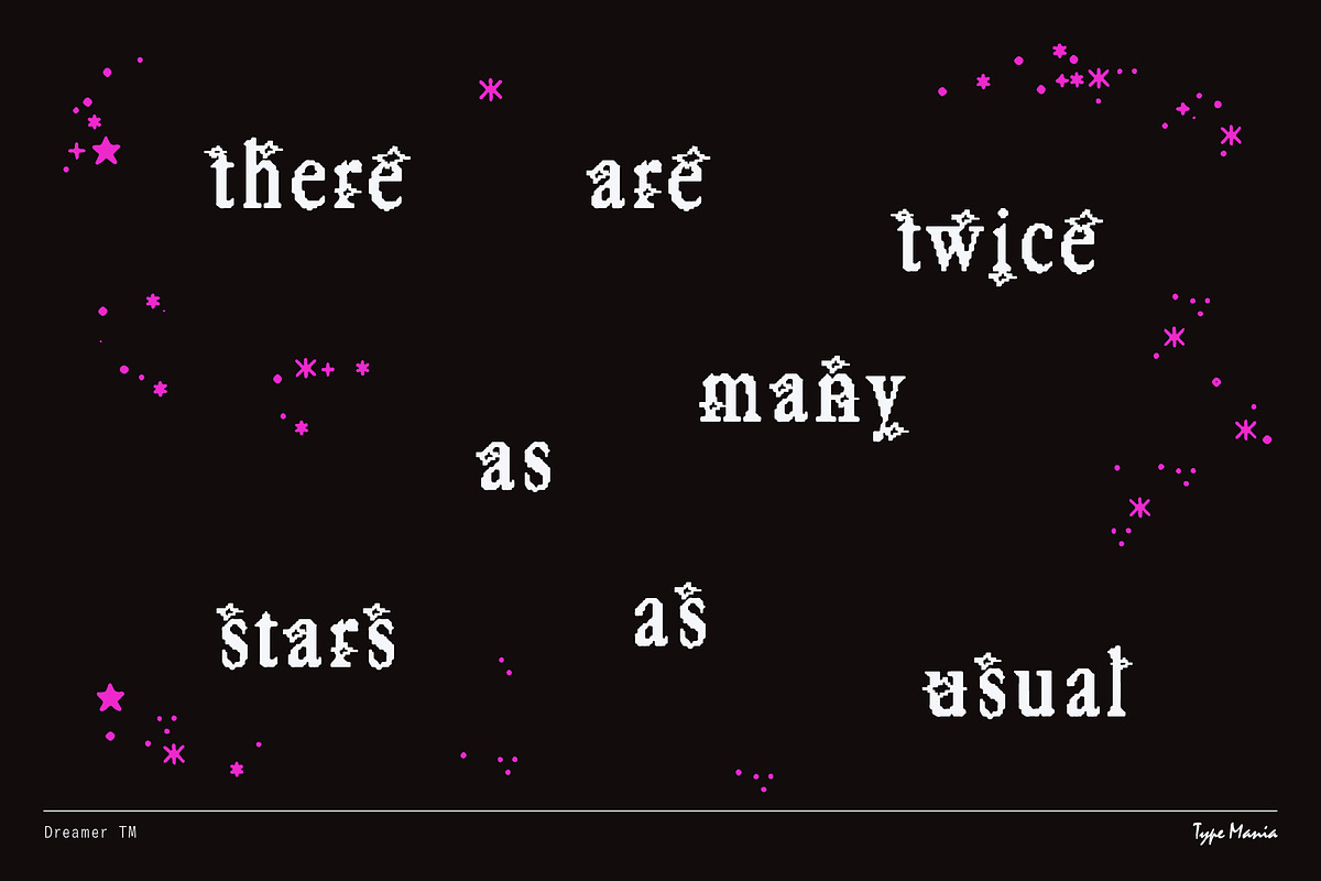 Dreamer TM – Y2K Aesthetics Font, a Serif Font by Type Mania (Photo 10 of 11)