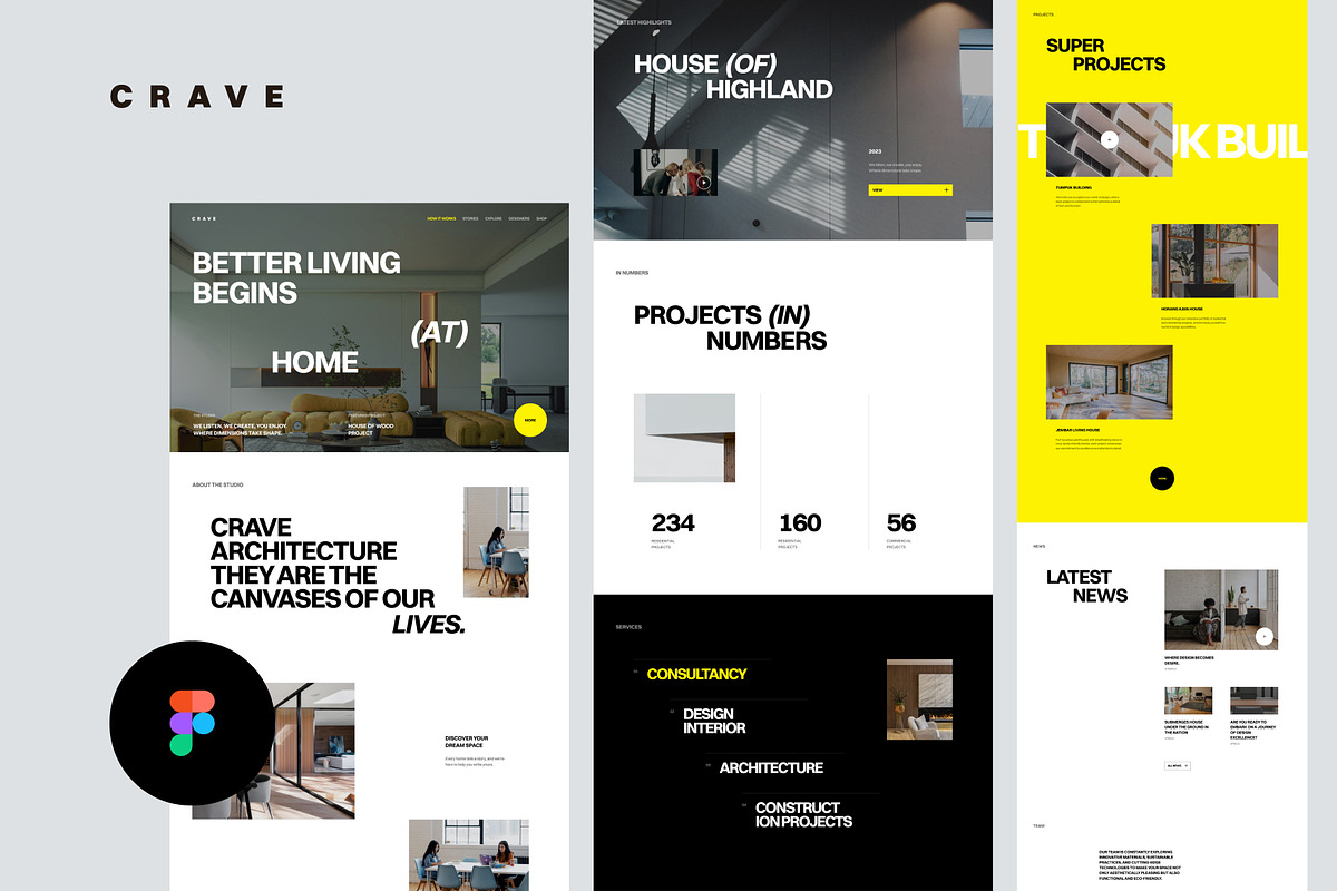 Modern Architecture Figma Web, an UI Kit Template by neuwebz (Photo 4 of 5)