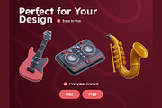 Music Concert 3D Icons, an Object 3D Model by Rakata Studio (Thumbnail 4 of 7)