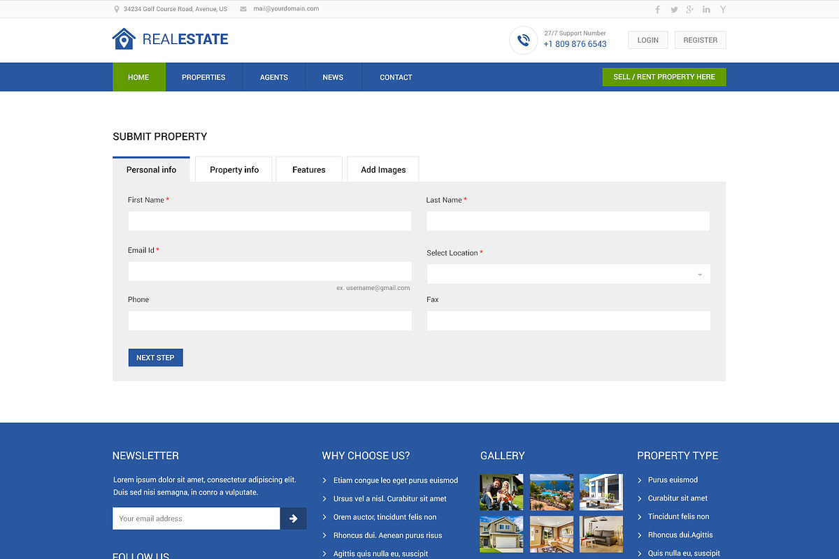 Real Estate PSD Website Template, a Landing Page Template by WebbyTemplates (Photo 16 of 20)