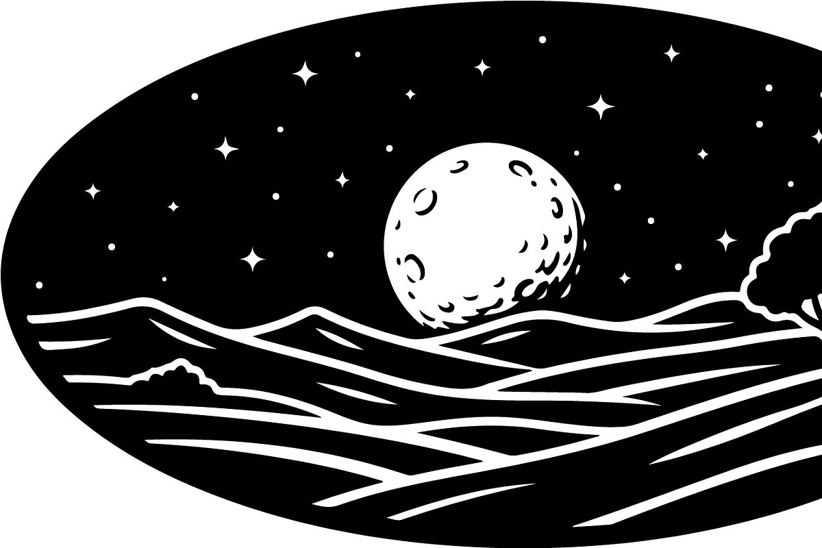 Night Landscape Egg Silhouette Bundl, an Illustration by Designs_River (Photo 4 of 22)