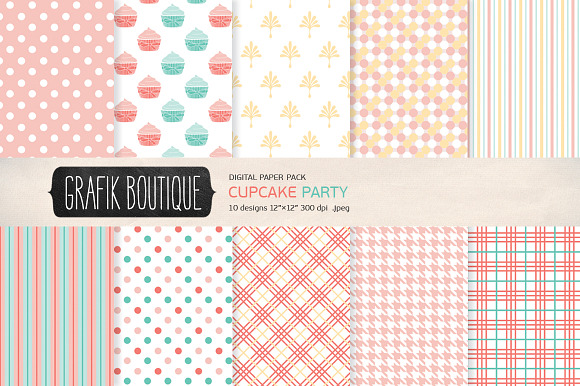 Cupcake polkadot papers preview 2