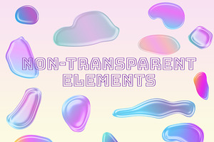 Retro Gradient Bg's& Liquid Elements