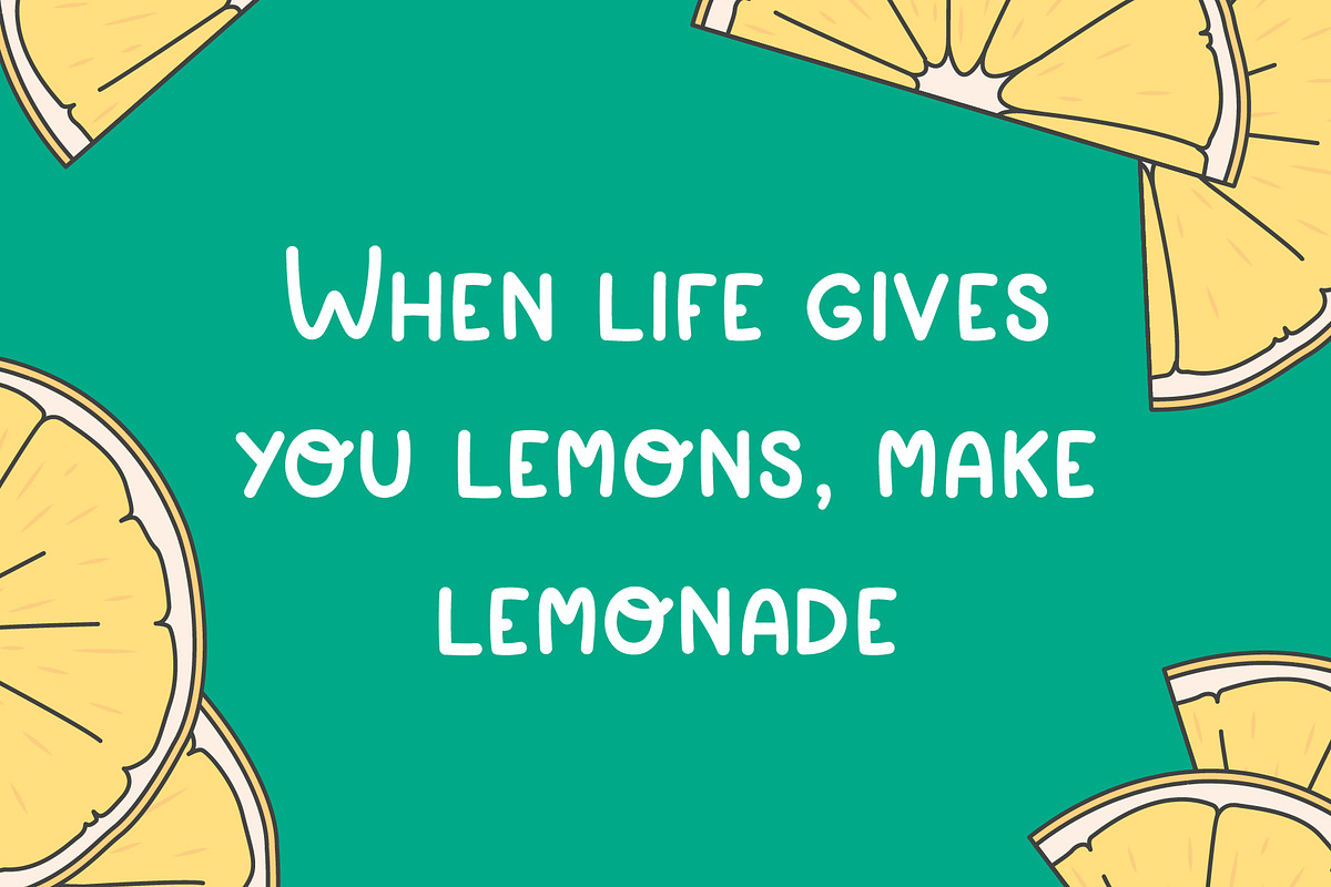 Simple playful font - Lemon preview 5