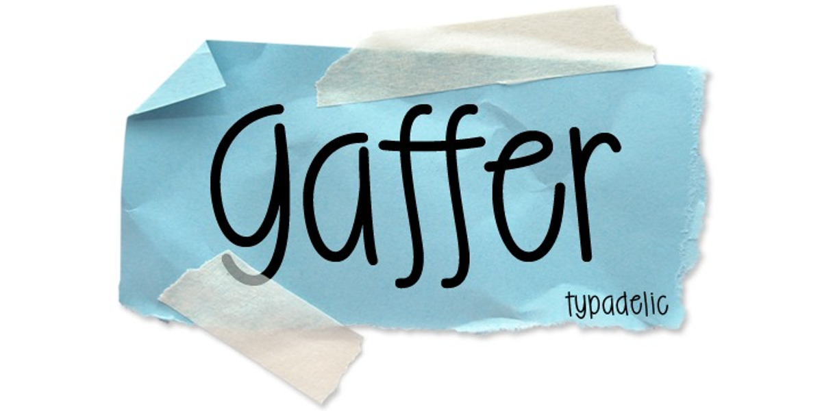 Gaffer, a Handwritten Font by Typadelic