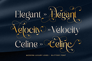 Glittery - Lavish Luxury Font, a Serif Font by Sensatype (Thumbnail 8 of 12)