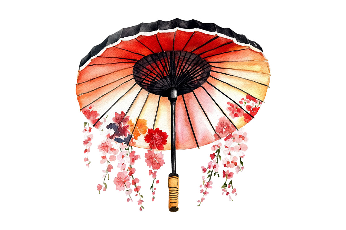 Watercolor Japan Clipart PNG, an Illustration by Craft Nest (Photo 12 of 12)
