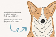 Corgi dog clipart illustration, an Illustration by Allyson Johnson (Thumbnail 3 of 3)