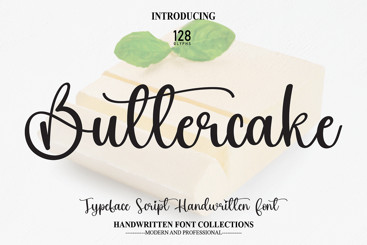 Buttercake | Script Font, a Script Font by Scratchones (Photo 1 of 8)