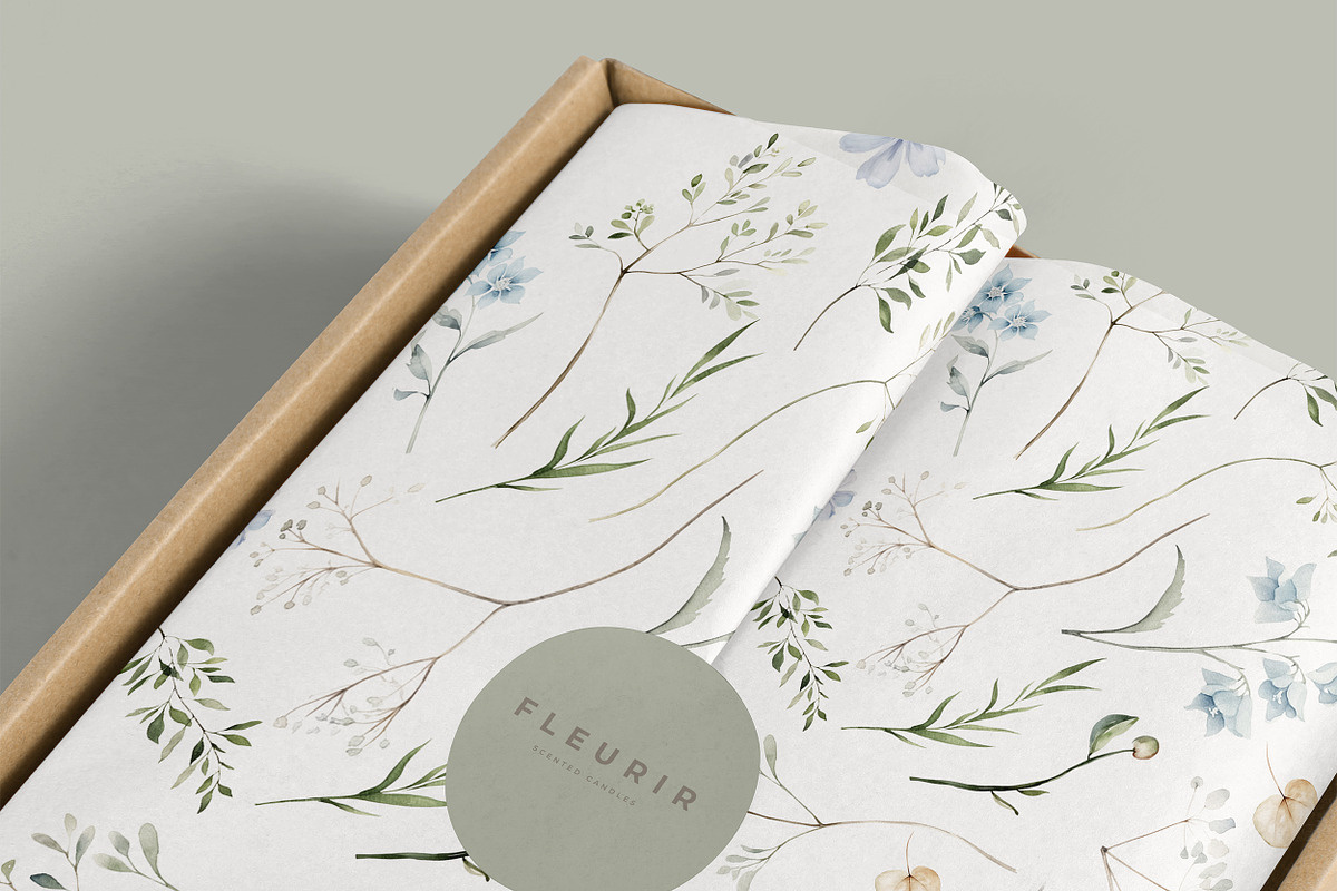 Wild Flower Watercolor & Greenery, a Decorative Illustration by Laras Wonderland (Photo 3 of 15)