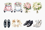 Boho Watercolor Wedding Clipart, a Decorative Illustration by OKArtHub (Thumbnail 6 of 12)