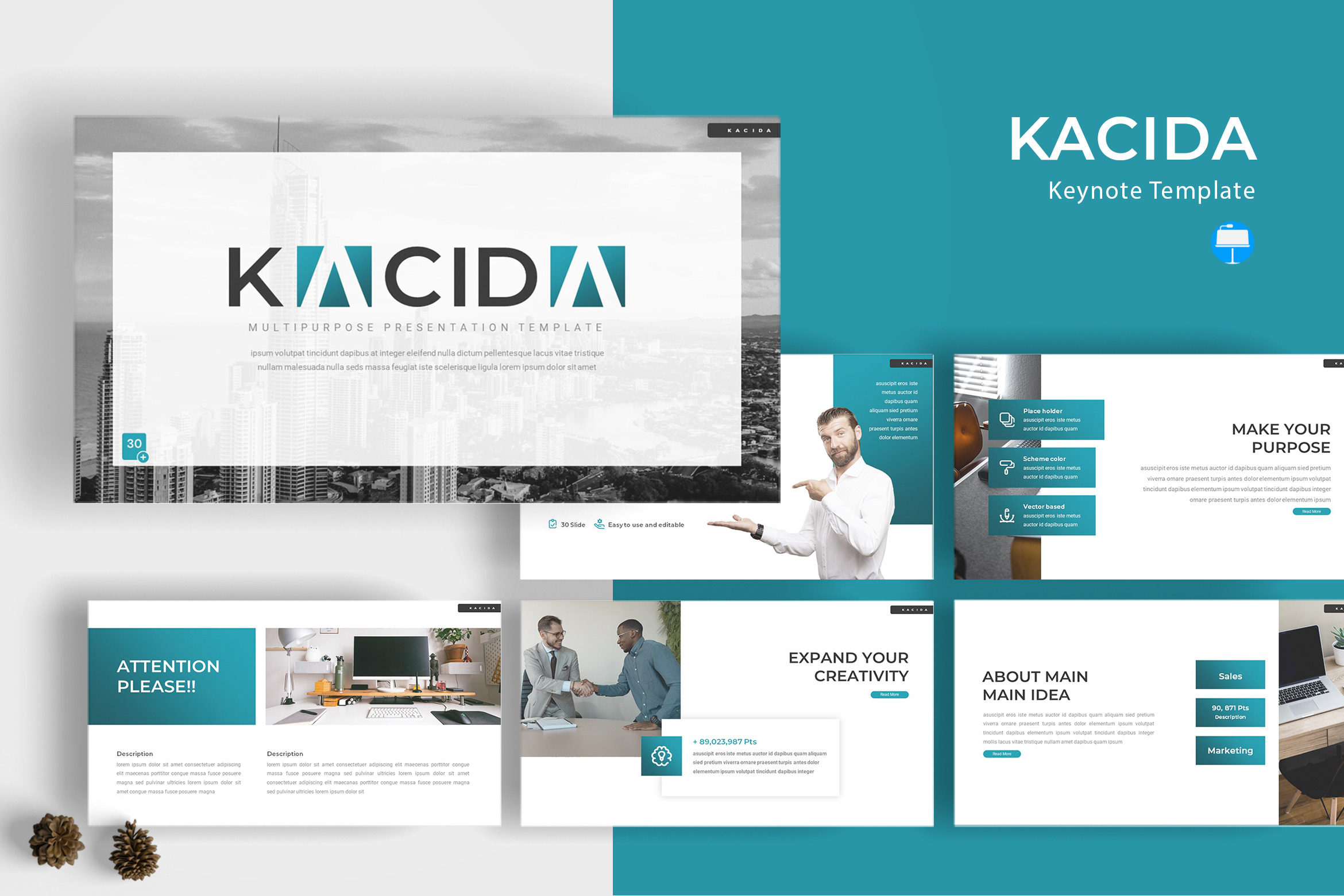 Kacida - Keynote Template, a Presentation Template by AQR Studio