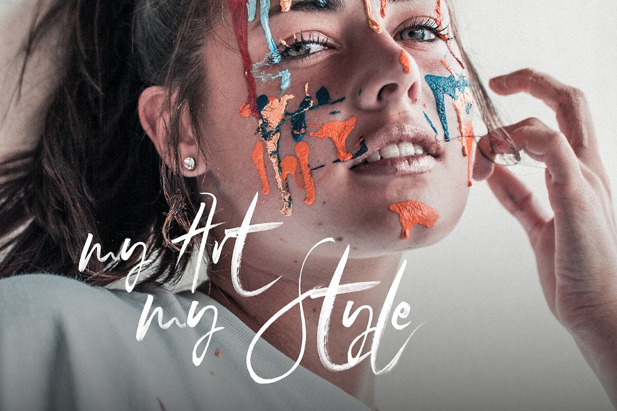 SkyLove SVG Watercolor Font, a Script Font by SilverStag Type Foundry (Photo 5 of 11)