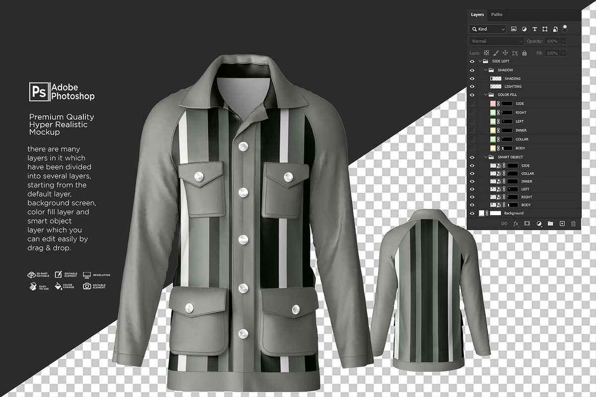 Shirt Suit Formal Mockup, a Shirt Mockup by Nanggroe Scripting (Photo 5 of 9)