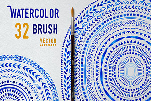 Vector Watercolor Brushes