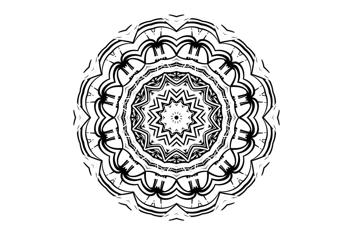 Modern Black and White Mandala Pack, a Decorative Illustration by NJ Himel (Photo 39 of 101)