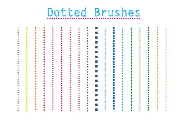 Dotted Brushes Illustrator Vector