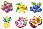 Summer Fruits Clipart, an Illustration by DreamCafeArt (Thumbnail 4 of 9)