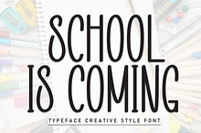 School Is Coming | Script Font
