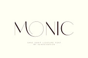 Monic - Modern Ligature Font, a Sans Serif Font by suhadidesign (Thumbnail 1 of 11)