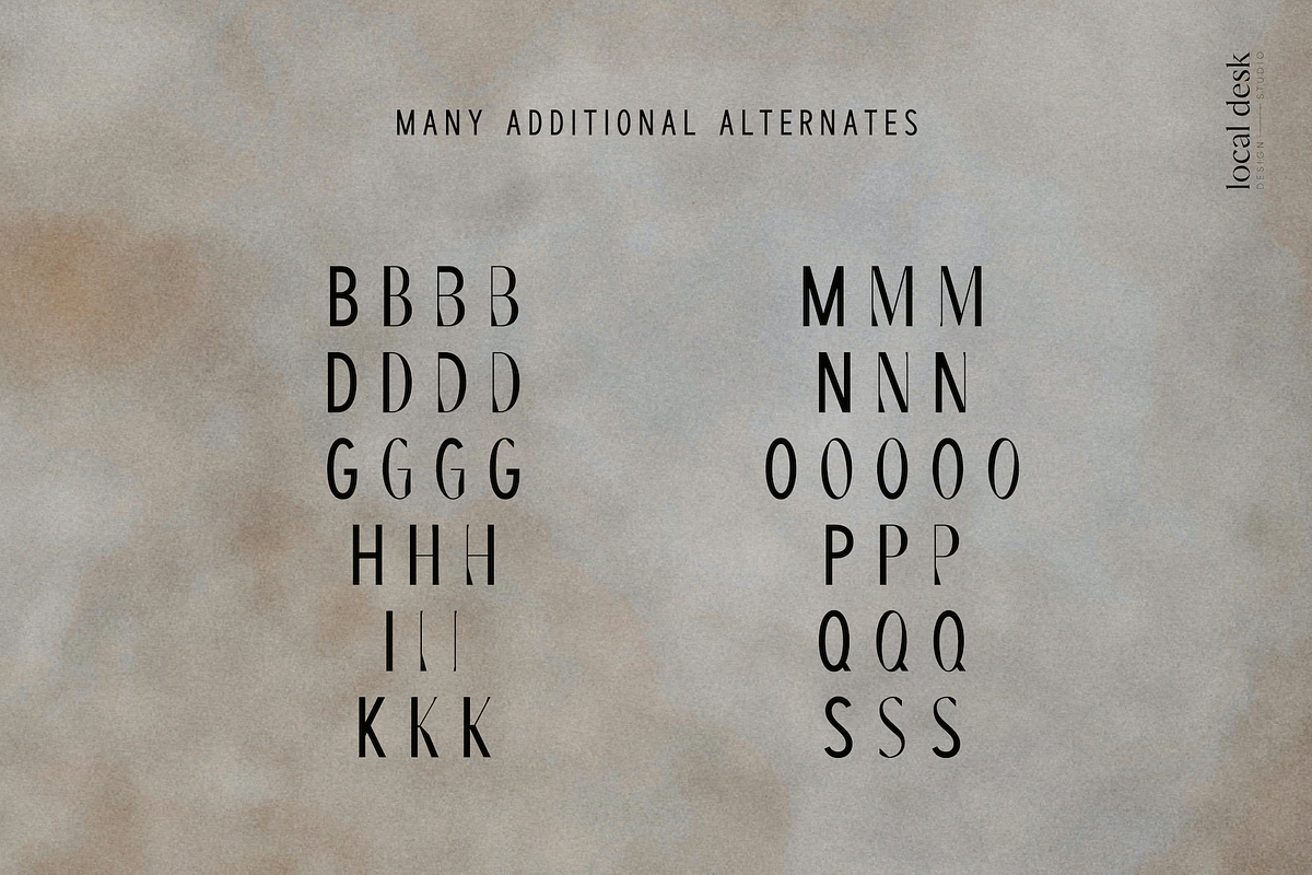 Loakberg – Extravagant Display Font, a Sans Serif Font by Local Desk Designstudio (Photo 4 of 17)