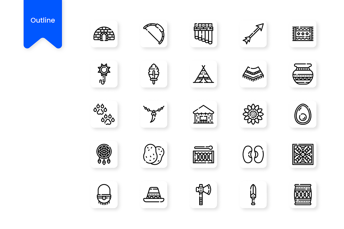 American Indigenous Icons, a Duotone Icon by HacaStudio (Photo 2 of 3)