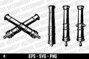 Vintage field cannon, an Object Illustration by Vectorhight (Thumbnail 2 of 3)