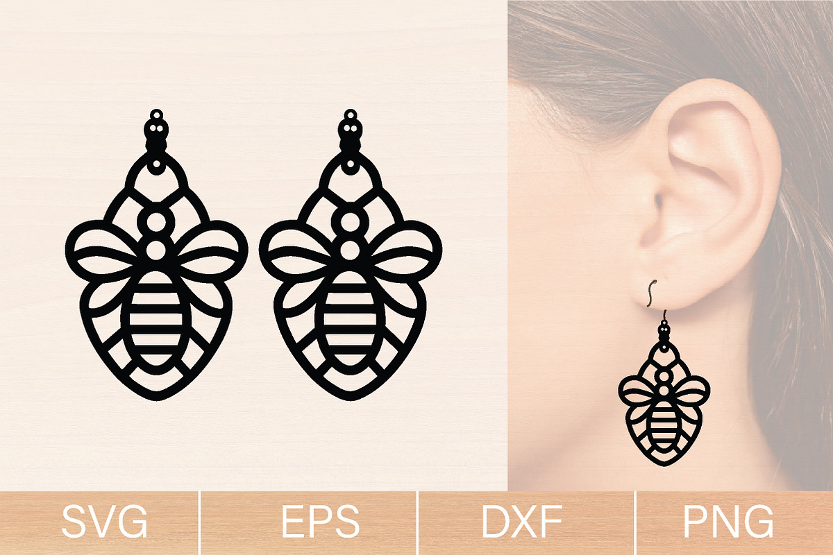 Mom Wood Earrings SVG Bundle, an Object Graphic by jannatulpakhi (Photo 4 of 6)