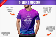 Young Man in a T-Shirt Mockup PSD, a Shirt Mockup by Bruno's Shop (Thumbnail 1 of 4)