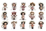 Cute Cowgirl PNG Clipart Bundle, a Person Illustration by Nicolle's Colorful Art (Thumbnail 2 of 6)