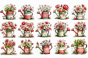 Watercolor Watering Can Clipart, an Illustration by Libby Wishes (Thumbnail 6 of 7)