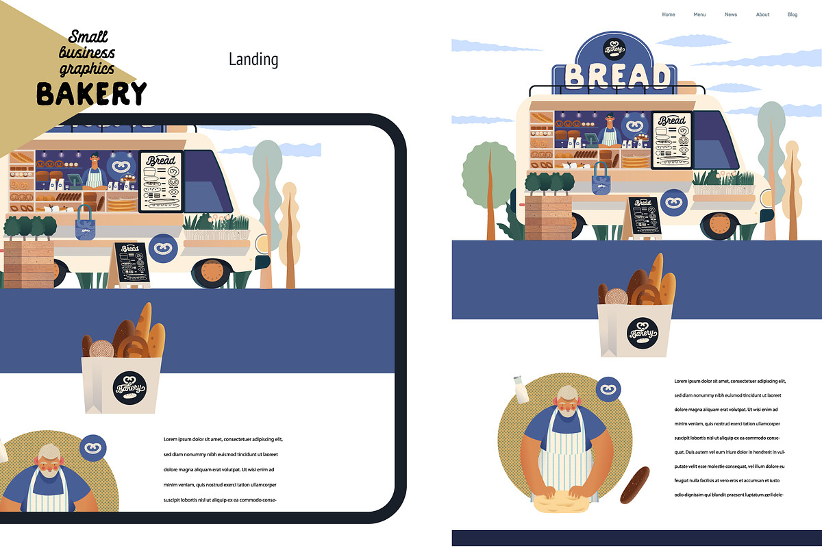 Bakery, Small business (vector), a Templates & Theme by Grivina's shop (Photo 15 of 19)