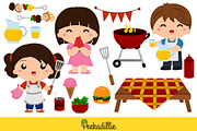 Barbeque Party Vector Clipart, a Decorative Illustration by Peekadillie Art (Thumbnail 3 of 3)