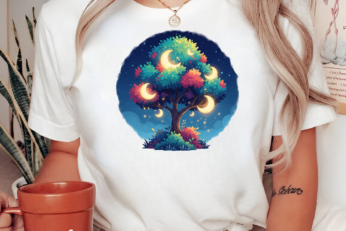 Dreaming Tree Watercolor Clipart, an Illustration by Craft Nest (Photo 5 of 8)