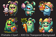 Easter Monster Sublimation Clipart, an Illustration by RobertsArt (Thumbnail 4 of 7)