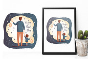 Father Day Vector Illustrations, an Object Graphic by Evgeniia (Thumbnail 10 of 10)