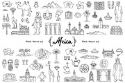 Vector set on the theme of Africa, an Object Graphic by Olga Chuklay (Thumbnail 2 of 2)