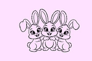 Cheerful Rabbit Line Art Drawing, a Graphic by Annudesign (Thumbnail 8 of 9)