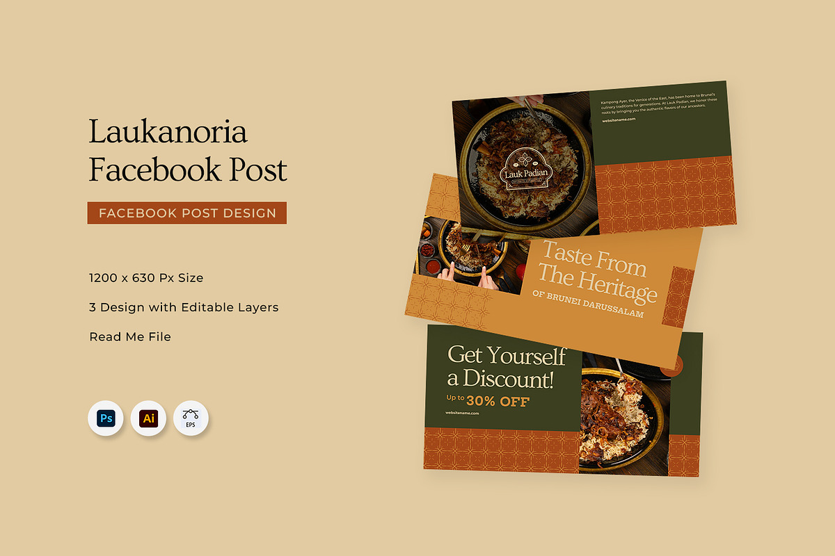 Laukanoria - Facebook Post, a Social Media Template by Fannan Studio (Photo 1 of 3)