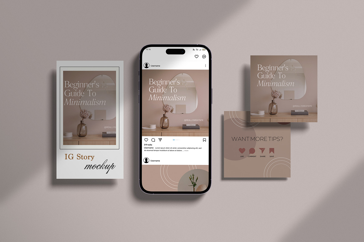 Instagram Post and Story Mockup, an iPhone Mockup by rahmatmoscae (Photo 13 of 13)