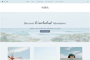 Travel Blog WordPress theme, a WordPress Template by Sky and Stars (Thumbnail 1 of 7)