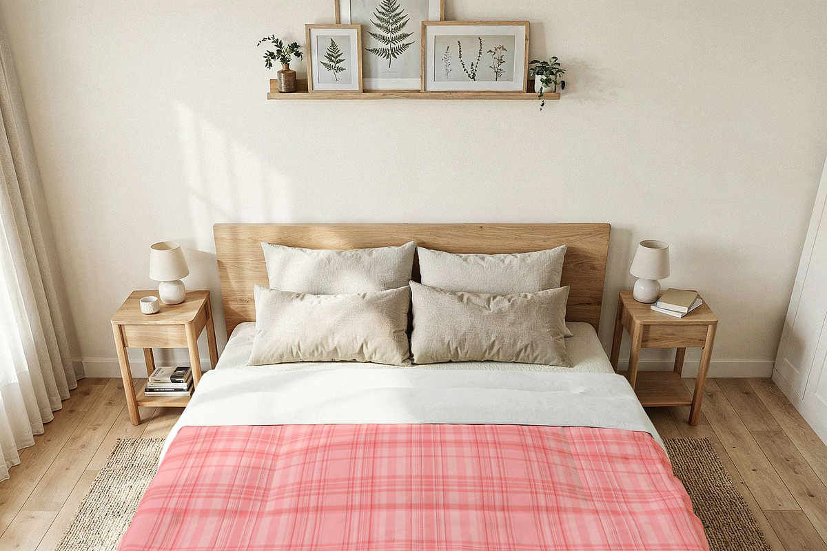 Pink Plaid Pattern Background, a Pattern Graphic by elfy creative (Photo 2 of 4)
