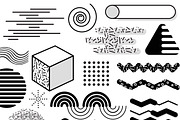 Graphic elements, Memphis style, an Outline Icon by OKart.studio (Thumbnail 6 of 6)
