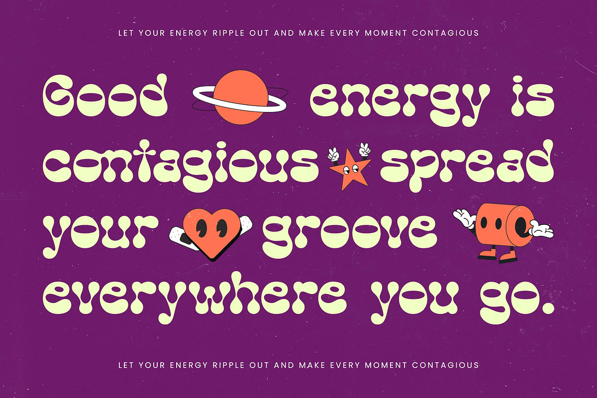 Funky Motion - Groovy Display Font, a Serif Font by timelesstype.co (Photo 8 of 20)