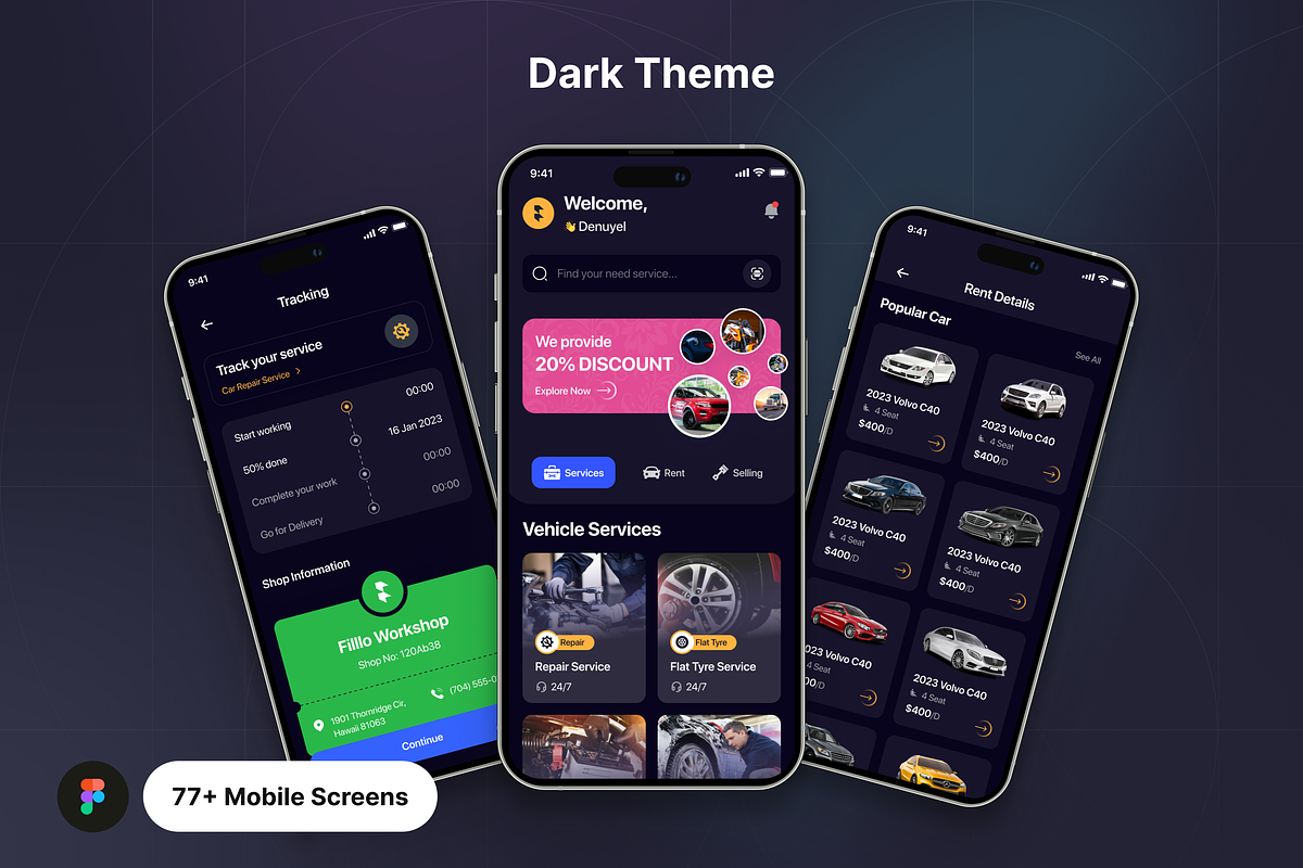 Filllo Automotive App UI Kit, an UI Kit Template by floxui (Photo 6 of 7)