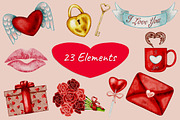 I Love You (seamless pattern), a Decorative Illustration by Andre_Eva (Thumbnail 2 of 10)
