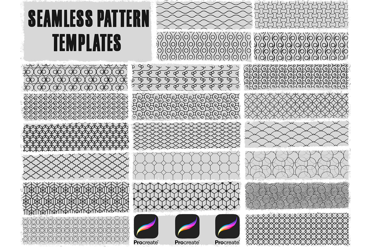 Pattern Builder Template Procreate, a Brush Add-On by TheWhiteCatLab (Photo 6 of 8)