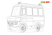 Cartoon service van, a Transportation Illustration by Mechanik (Thumbnail 4 of 5)
