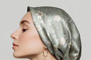 Silk Headscarf Mockup – Model (PSD), a Hat Mockup by 1001 mockups (Thumbnail 6 of 9)
