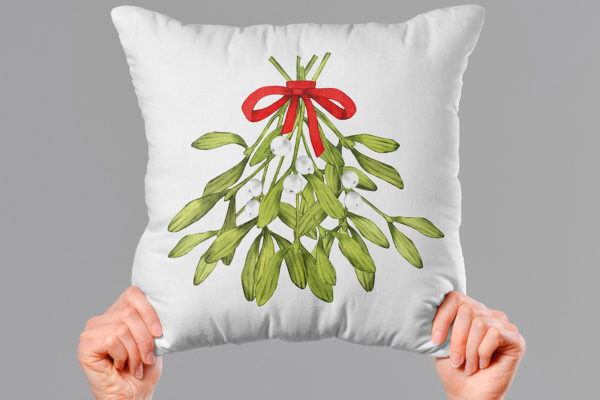 Mistletoe clipart watercolor png set, an Illustration by ARTVracovska (Photo 4 of 5)